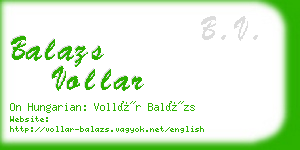 balazs vollar business card